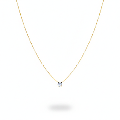 Dainty Solitaire Sparkle Floating Necklace