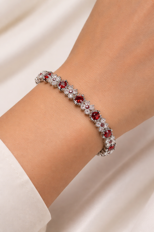 Ruby Radiance Tennis Bracelet