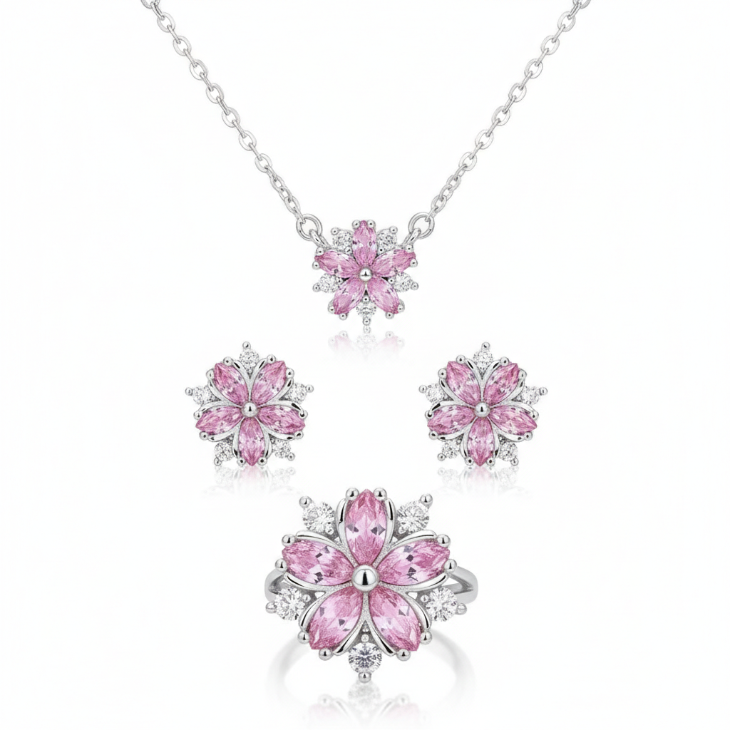 Pink Blossom Luxe Jewellery Set