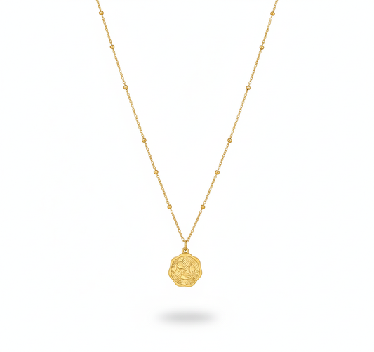 Golden Relic Medallion Necklace
