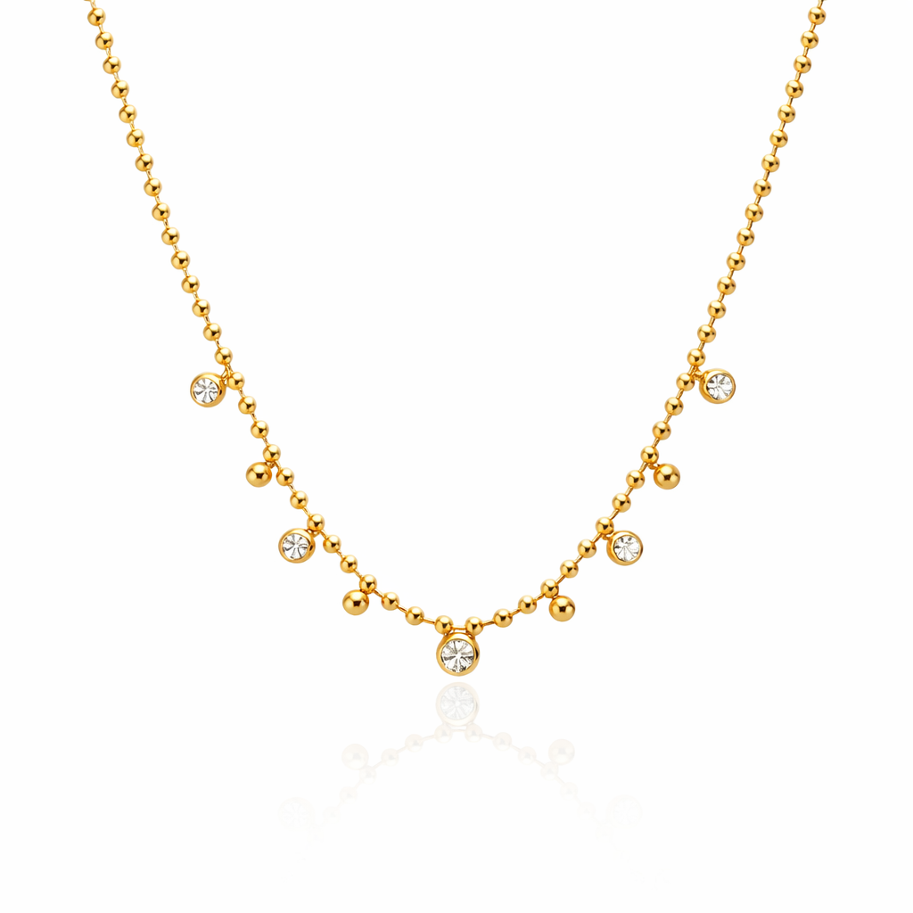 Golden Spark Charm Necklace