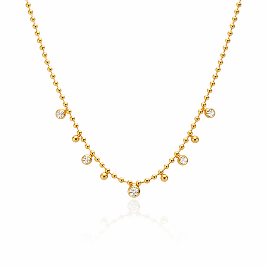 Golden Spark Charm Necklace