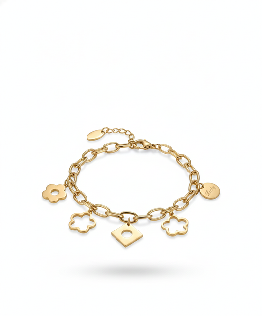 Triple Chain Butterfly and Crystal Bracelet - Delicate Layered Butterfly Centerpiece