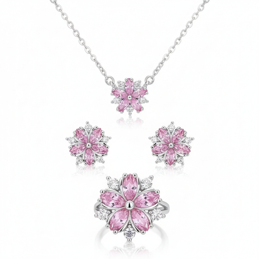 Pink Blossom Luxe Jewellery Set