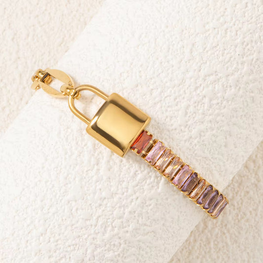 Mixed Link & Pearl Heart Bracelet - Chain, Beads, and Colorful Pearl Splicing